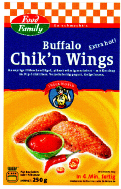 Food Family Buffalo Chik'n Wings Logo (DPMA, 17.03.2001)