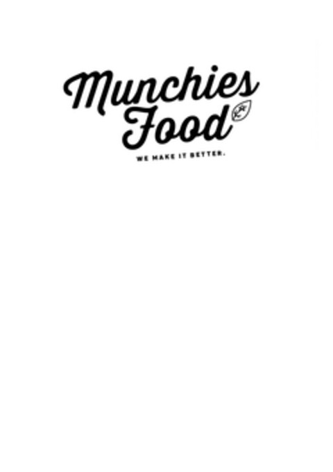 Munchies Food WE MAKE IT BETTER. Logo (DPMA, 26.05.2016)