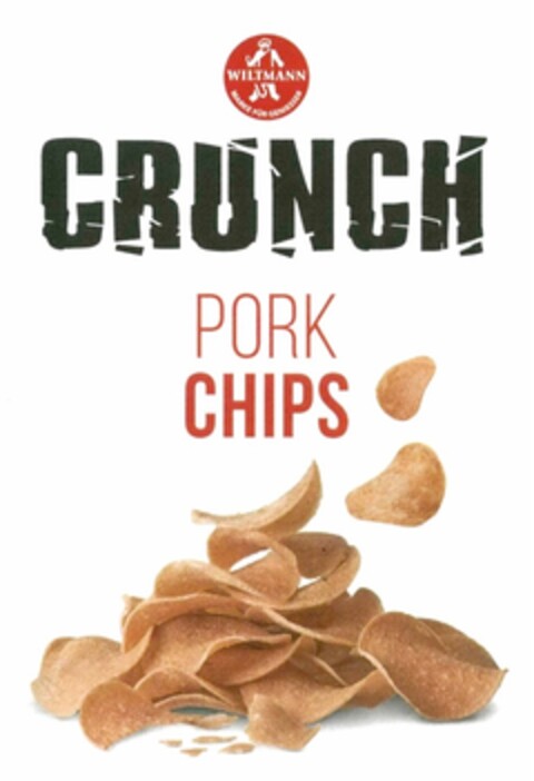 WILTMANN MARKE FÜR GENIESSER CRUNCH PORK CHlPS Logo (DPMA, 01.08.2017)