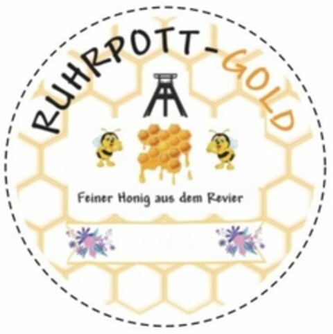 RUHRPOTT - GOLD Feiner Honig aus dem Revier Logo (DPMA, 09.04.2024)