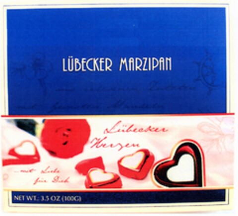 LÜBECKER MARZIPAN Lübecker Herzen  ... mit Liebe für Dich Logo (DPMA, 12/24/2003)