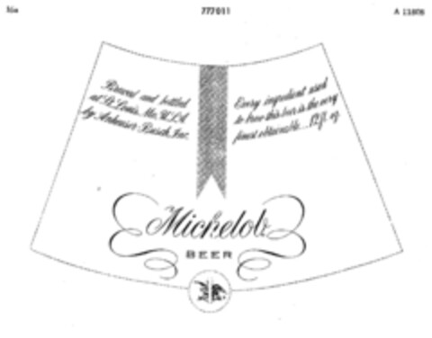 Michelob BEER Logo (DPMA, 02/01/1962)