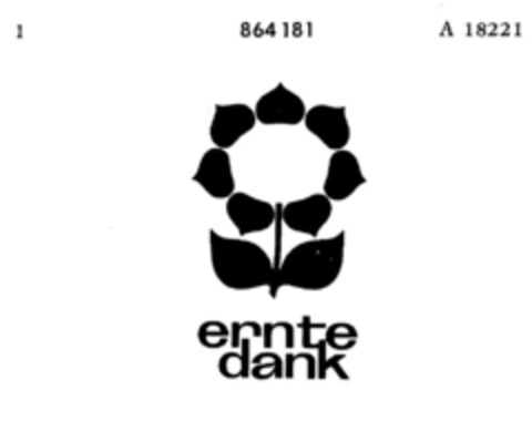 ernte dank Logo (DPMA, 07/21/1967)