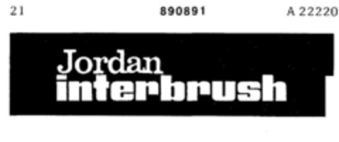 Jordan interbrush Logo (DPMA, 03/01/1971)