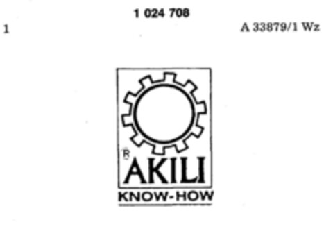 AKILI KNOW-HOW Logo (DPMA, 17.10.1980)