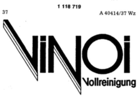 VINOI Vollreinigung Logo (DPMA, 17.09.1985)