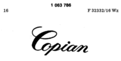 Copian Logo (DPMA, 11/22/1983)