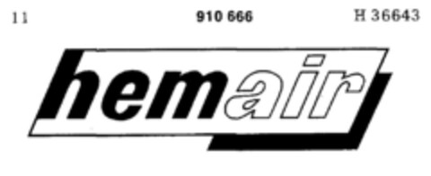 hem air Logo (DPMA, 03/21/1972)