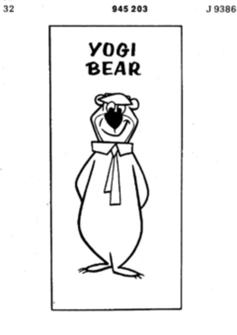 YOGI BEAR Logo (DPMA, 02/09/1971)