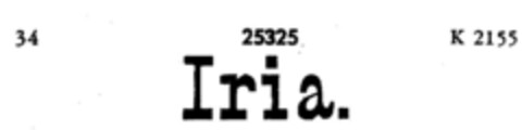 Iria. Logo (DPMA, 09/04/1896)