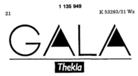 GALA Thekla Logo (DPMA, 08/27/1988)