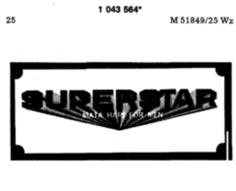 SUPERSTAR MATA HARI FOR MEN Logo (DPMA, 19.08.1982)