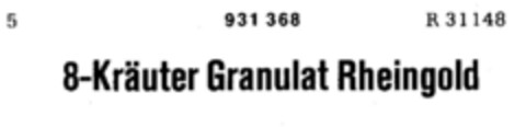 8-Kräuter Granulat Rheingold Logo (DPMA, 05/28/1974)