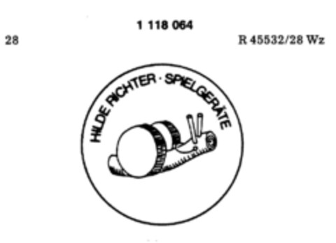 HILDE RICHTER-SPIELGERÄTE Logo (DPMA, 19.06.1987)