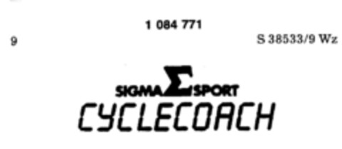 SIGMA SPORT CYCLECOACH Logo (DPMA, 22.02.1983)