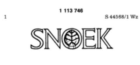 SNOEK Logo (DPMA, 19.03.1987)