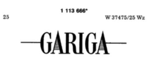 GARIGA Logo (DPMA, 19.09.1987)