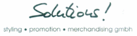 Solutions! styling·promotion·merchandising gmbh Logo (DPMA, 07/17/2000)