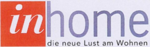 inhome die neue Lust am Wohnen Logo (DPMA, 04/02/2002)