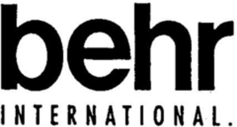 behr INTERNATIONAL. Logo (DPMA, 24.12.1997)