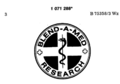 BLEND-A-MED RESEARCH Logo (DPMA, 20.09.1984)