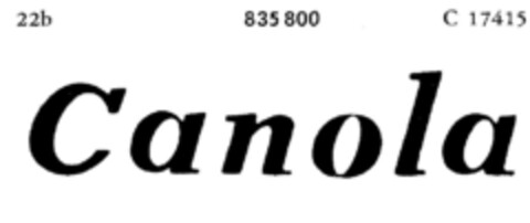Canola Logo (DPMA, 11.08.1966)