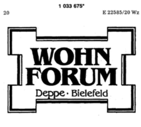 WOHN FORUM Deppe Bielefeld Logo (DPMA, 11/19/1981)