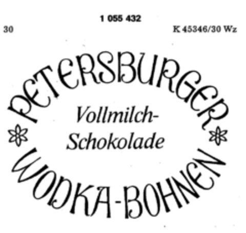 PETERSBURGER WODKA-BOHNEN Logo (DPMA, 01/08/1983)
