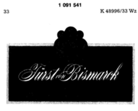 Fürst von Bismarck DEUTSCHER RIESLING SEKT Logo (DPMA, 16.10.1985)