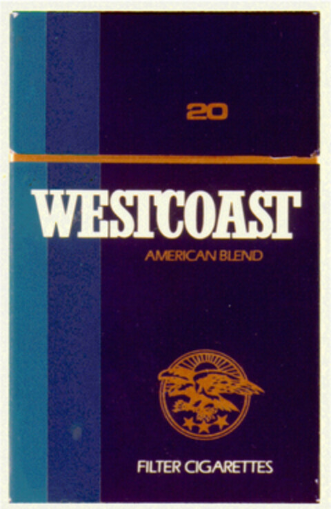 WESTCOAST AMERICAN BLEND FILTER CIGARETTES Logo (DPMA, 05.03.1981)