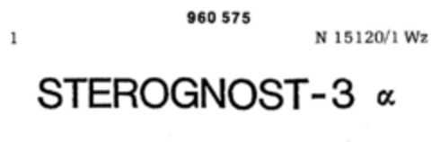 STEROGNOST-3 Logo (DPMA, 09/08/1976)