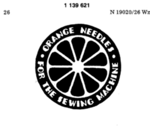 ORANGE NEEDLES FOR THE SEWING MACHINE Logo (DPMA, 29.02.1984)