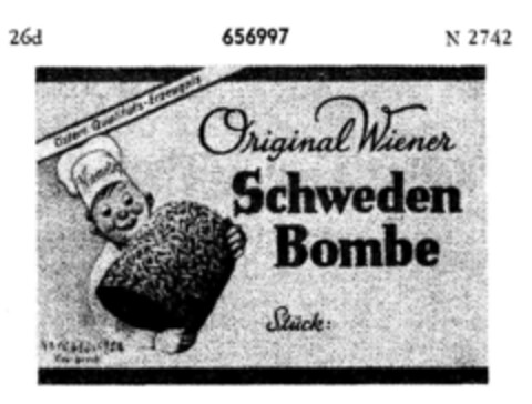 Original Wiener Schweden Bombe Logo (DPMA, 07.08.1953)