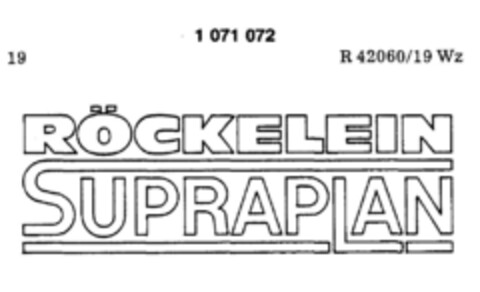 RÖCKELEIN SUPRAPLAN Logo (DPMA, 06.06.1984)