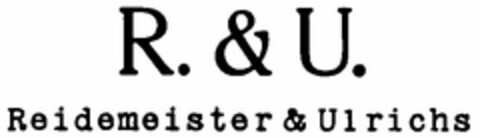R. & U. Reidemeister & Ulrichs Logo (DPMA, 06/15/1933)