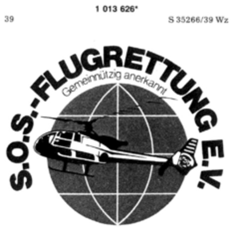 S.O.S-FLUGRETTUNG E.V. Logo (DPMA, 04.08.1980)