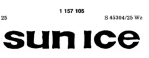 sun ice Logo (DPMA, 28.08.1987)