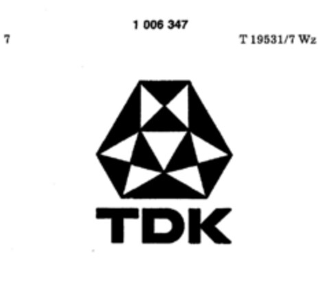 TDK Logo (DPMA, 31.05.1979)