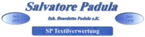 Salvatore Padula Inh. Benedetto Padula e.K. SP Textilverwertung Logo (DPMA, 09/15/2010)