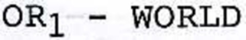 OR1 - WORLD Logo (DPMA, 02/07/2002)