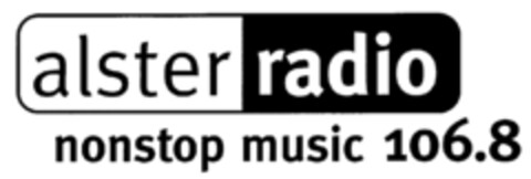 alster radio nonstop music 106.8 Logo (DPMA, 04/11/2002)
