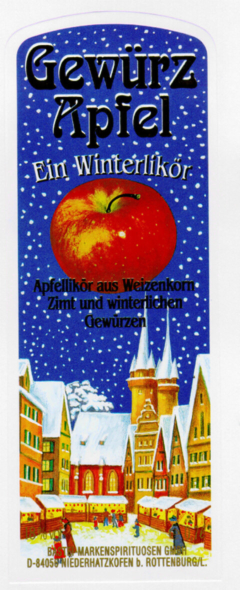 Gewürz Apfel Ein Winterlikör Logo (DPMA, 10.03.1998)