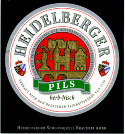 HEIDELBERGER PILS herb-frisch Logo (DPMA, 29.07.1998)