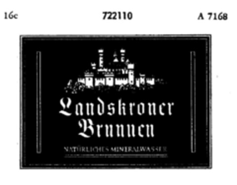 Landskroner Brunnen NATÜRLICHES MINERALWASSER Logo (DPMA, 16.11.1957)