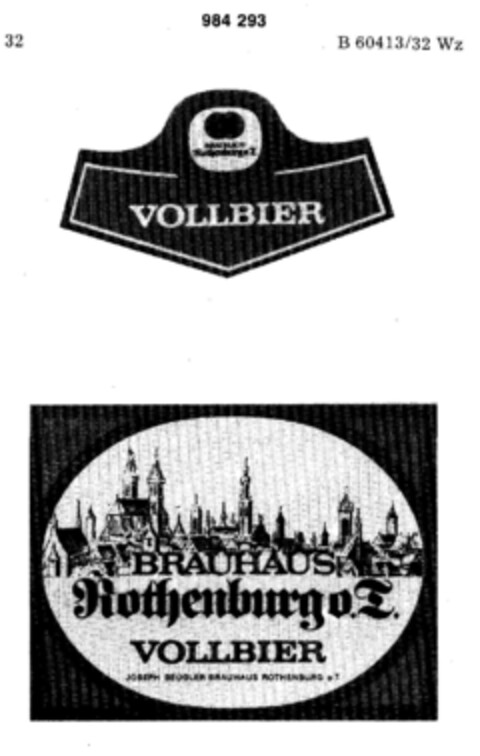BRAUHAUS Rothenburg Logo (DPMA, 21.04.1978)