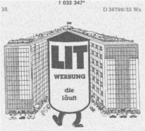 LIT WERBUNG die läuft Logo (DPMA, 17.11.1981)