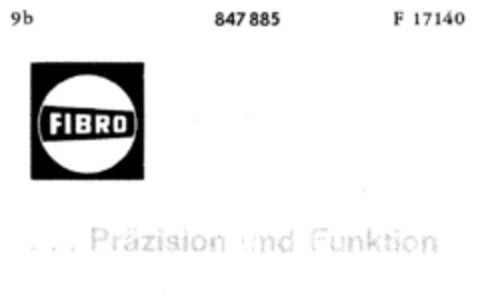 FIBRO Präzision und Funktion Logo (DPMA, 13.05.1966)