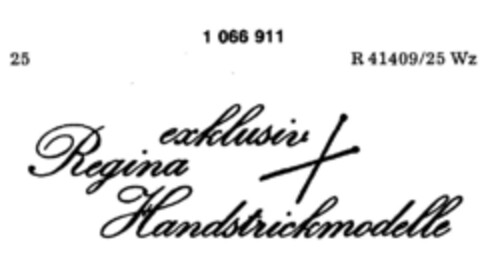 exklusiv Regina Handstrickmodelle Logo (DPMA, 11.10.1983)