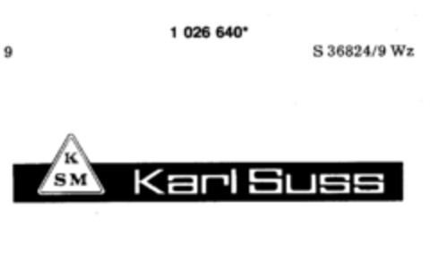 KSM Karl Suss Logo (DPMA, 10/26/1981)