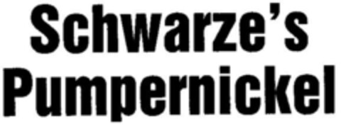 Schwarze's Pumpernickel Logo (DPMA, 18.02.1988)